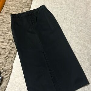 Gap split front long chino skirt